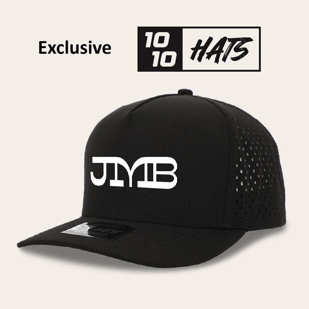 Exclusive 1010Hats: Black 5 Panel Dryfit Snapback Hat