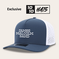 Exclusive 1010Hats: Deep Blue White 5 Panel Dryfit Snapback Hat