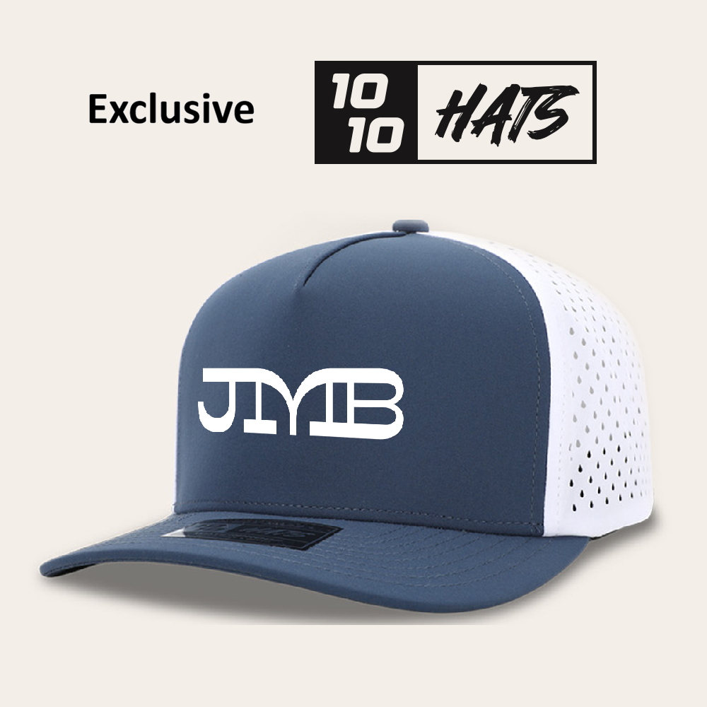 Exclusive 1010Hats: Deep Blue White 5 Panel Dryfit Snapback Hat