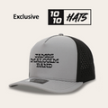 Exclusive 1010Hats: Gray Black 5 Panel Dryfit Snapback Hat
