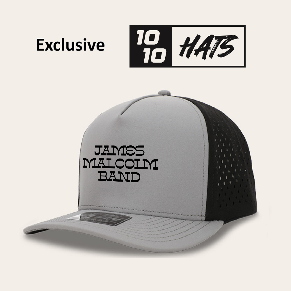 Exclusive 1010Hats: Gray Black 5 Panel Dryfit Snapback Hat